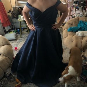Navy blue prom dress